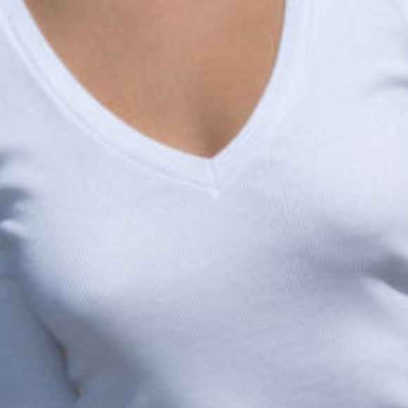 Brandy Melville john galt  White v neck long sleeve top - Picture 3 of 8